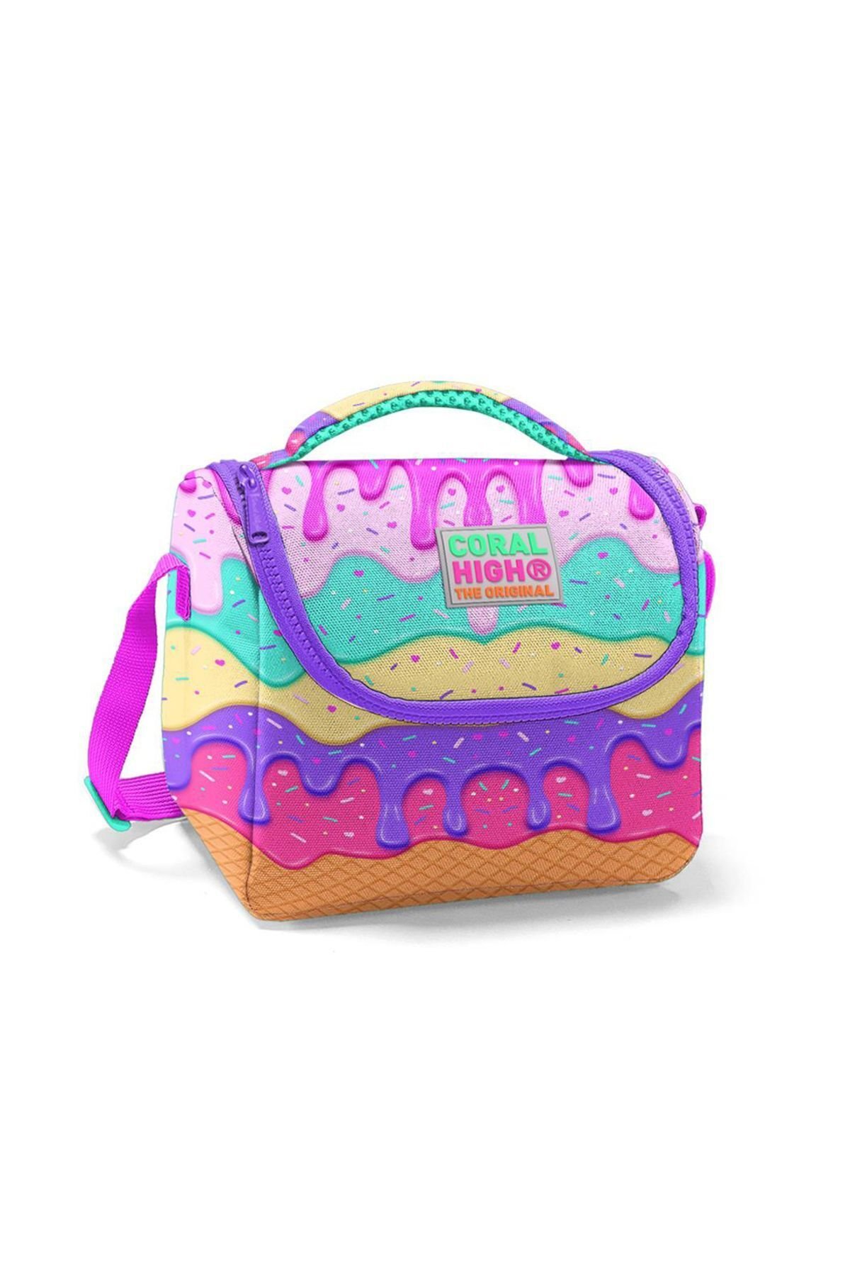 Coral High Kids Pembe Rengarenk Thermo Beslenme Çantası