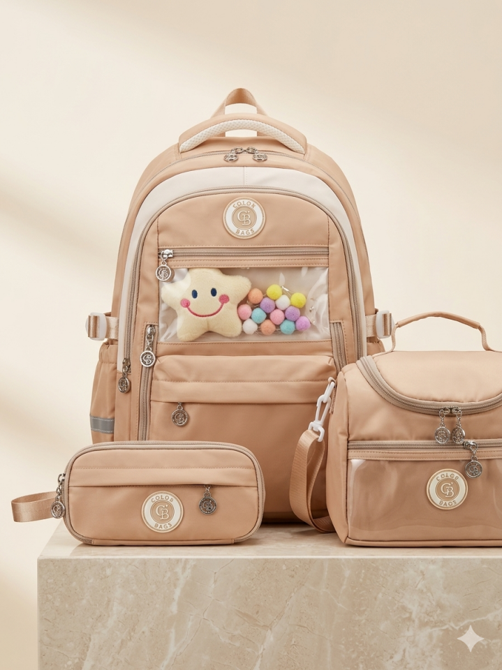 Adalinhome Pastel Rüyalar - Çocuklar İçin Ortopedik 3'lü Okul Çanta Seti