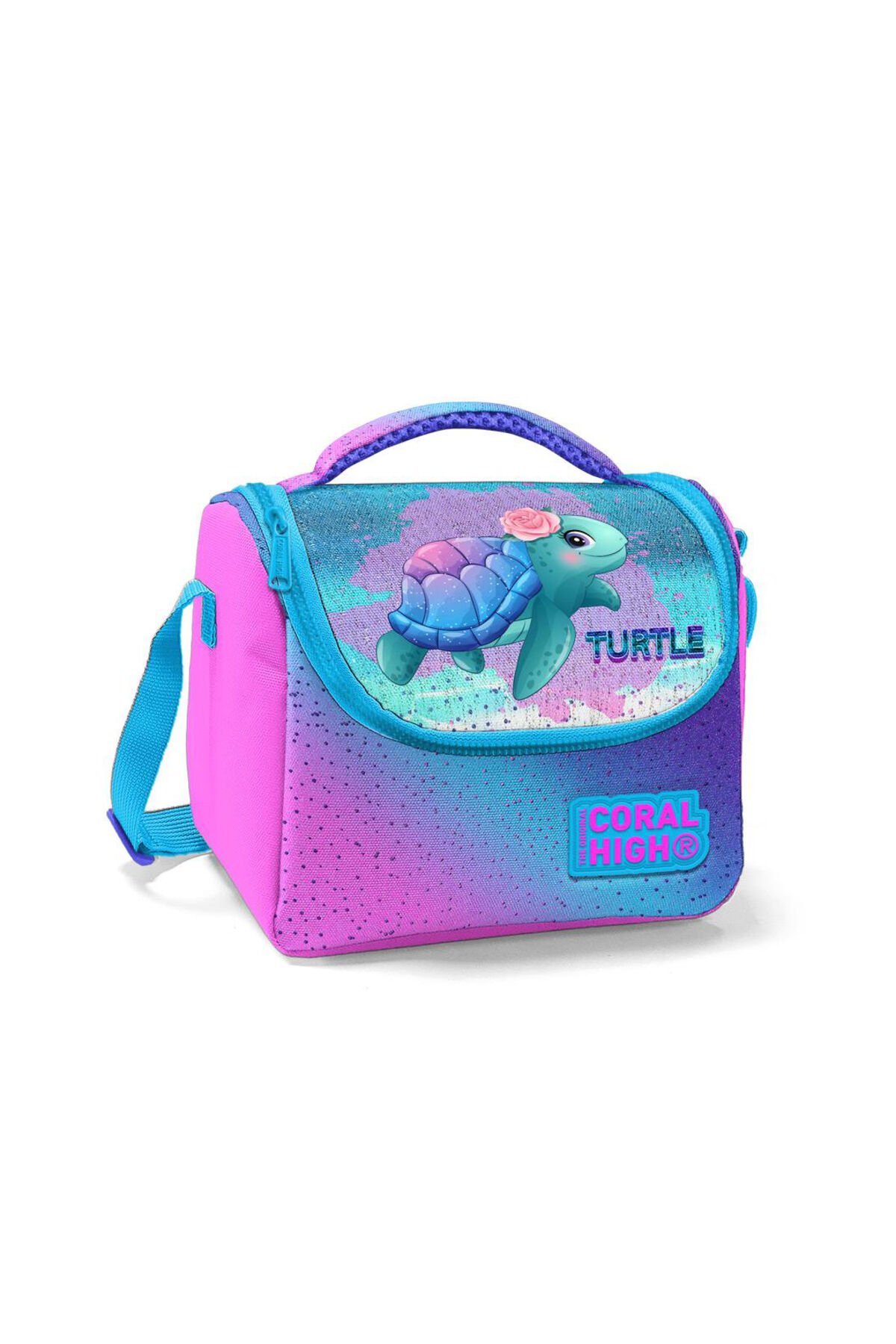 Mavi Kaplumbağa Desenli Beslenme Çantası 11870