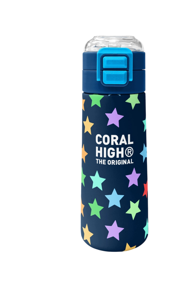 Coral High Kids Desenli 4’lü Okul Çanta Seti (Çanta +Beslenme çantası +kalem kutusu +Matara)