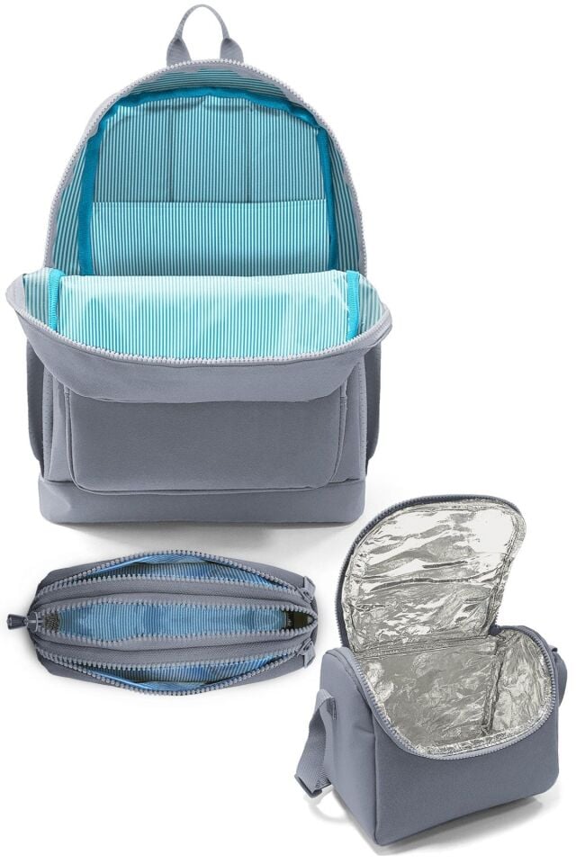 Coral High Kids Siyah Gri Kamuflaj Desenli 3’lü Okul Çanta Seti SET0123117