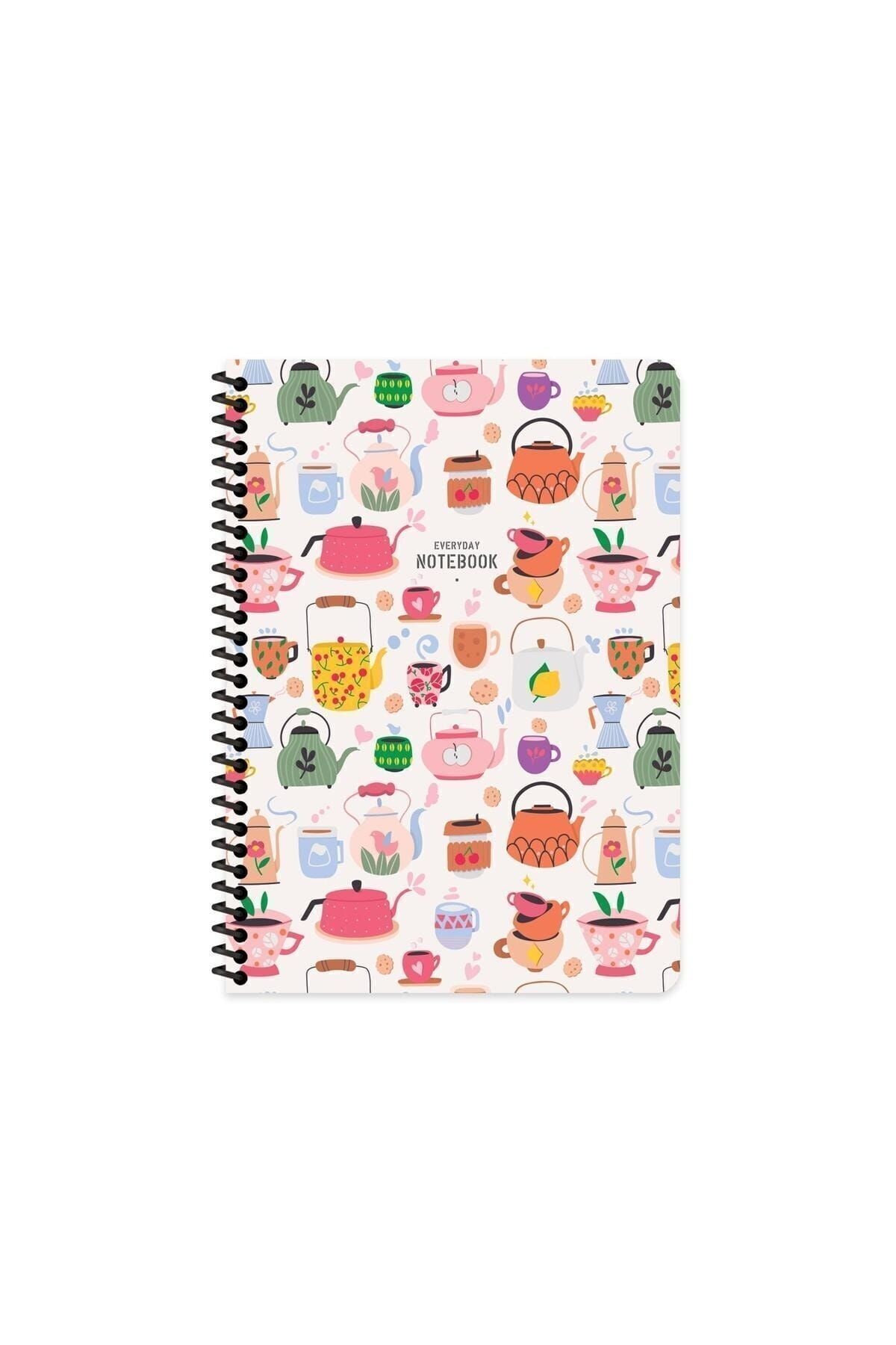 16.5x22.5 Kareli Defter Coffee - Beyaz Beyaz