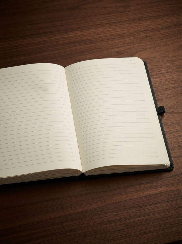Özel Tasarım Öğretmenler Günü Hediyesi Thermo Deri Kapak Çizgili Ajanda Defter 15x21 cm