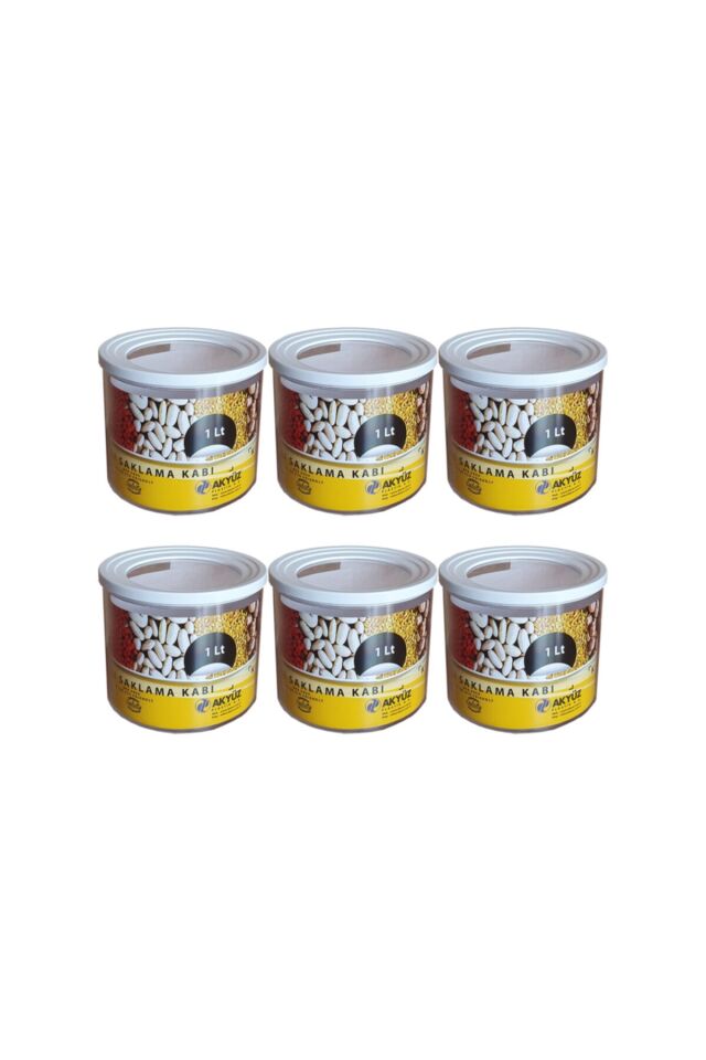 Yuvarlak Contalı Erzak Saklama Kabı 1 Lt 6 Lı Set Şeffaf