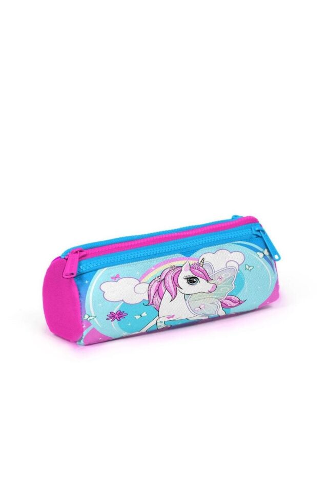 Kids Su Yeşili Neon Pembe Flamingo Desenli 2'li Okul Çanta Seti GOSET0223111 Mavi Neon Pembe Unicorn