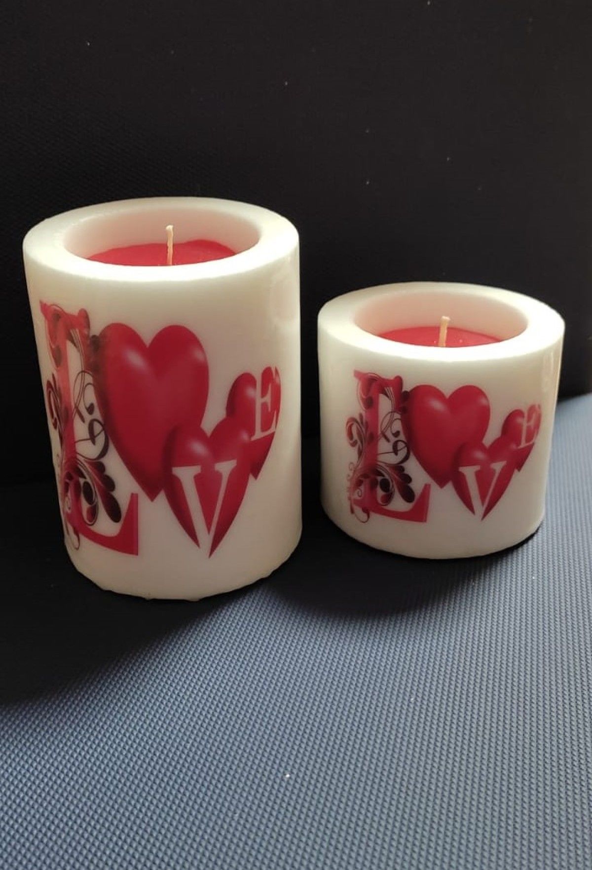 Adalinhome  6 cm ve 9 cm 2 li Kalpli Silindir Mum