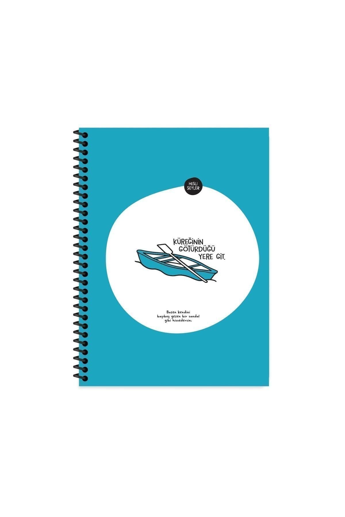 18.5x25 Çizgili Defter - Küreğinin Götürdüğü Yere Git Mavi