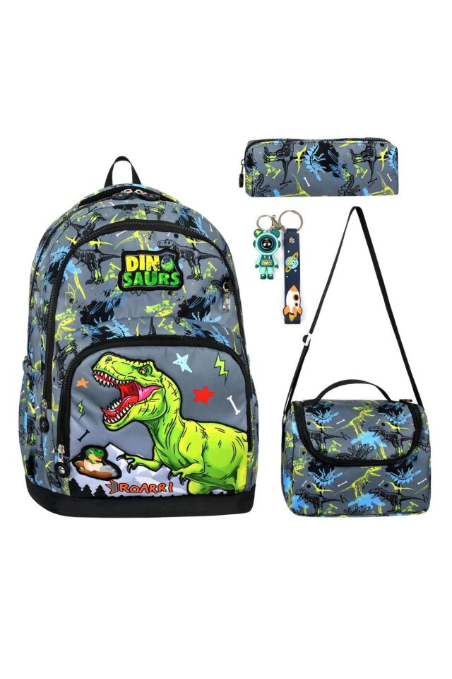 3 Bölmeli Erkek Okul Sırt Çantası Seti (ÇANTA BESLENME KALEMLİK)