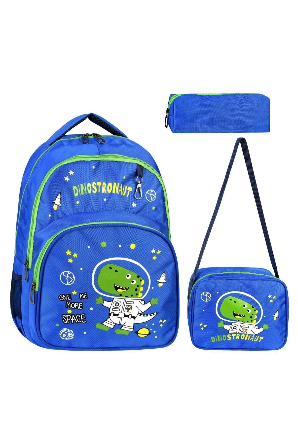 Figürlü Ortopedik Erkek Çocuk Okul Çanta Seti (ÇANTA BESLENME KALEMLİK)
