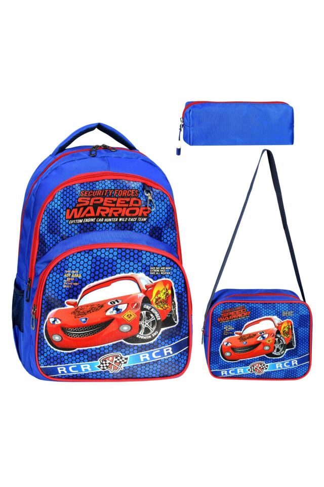 3 Bölmeli Çocuk Okul Çanta Seti (ÇANTA BESLENME KALEMLİK)