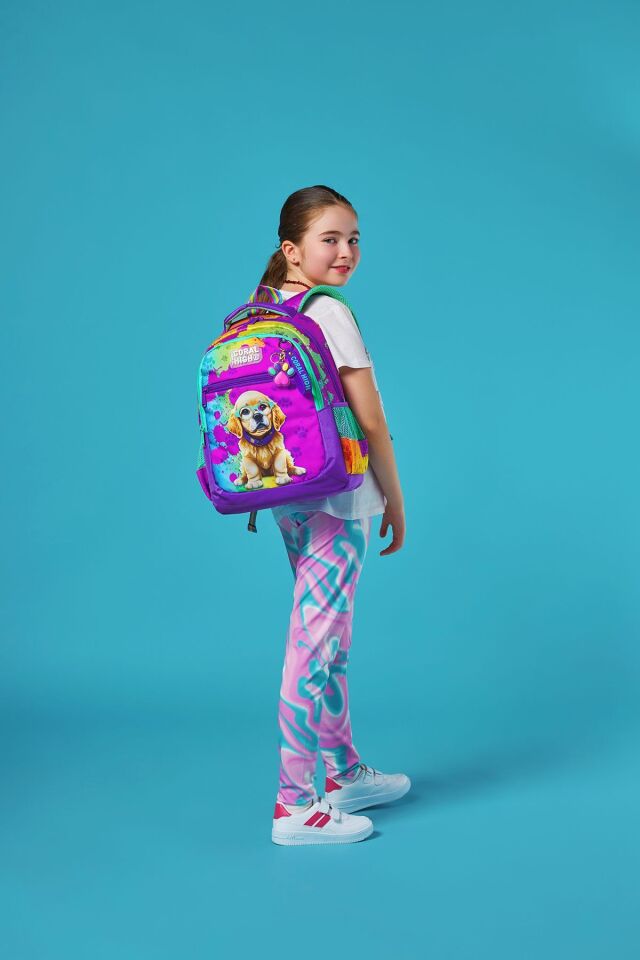 Kids Okul Çantası Dondurmalı Kedi 23648 Pembe Yeşil