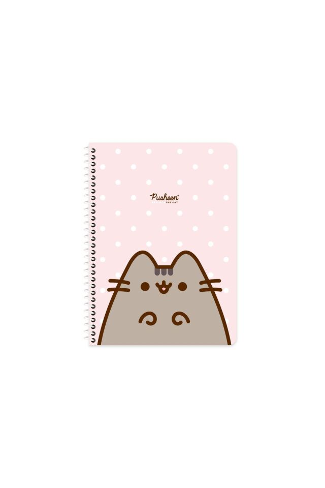 Keskin Color Pusheen A4 Çizgili Spiralli Defter – 80 Yaprak