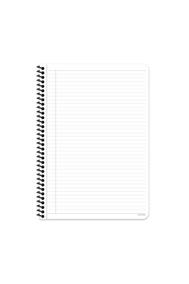 Keskin Color A4 Çizgili Spiralli Ekose Desenli Okul Defteri – (80 Yaprak)