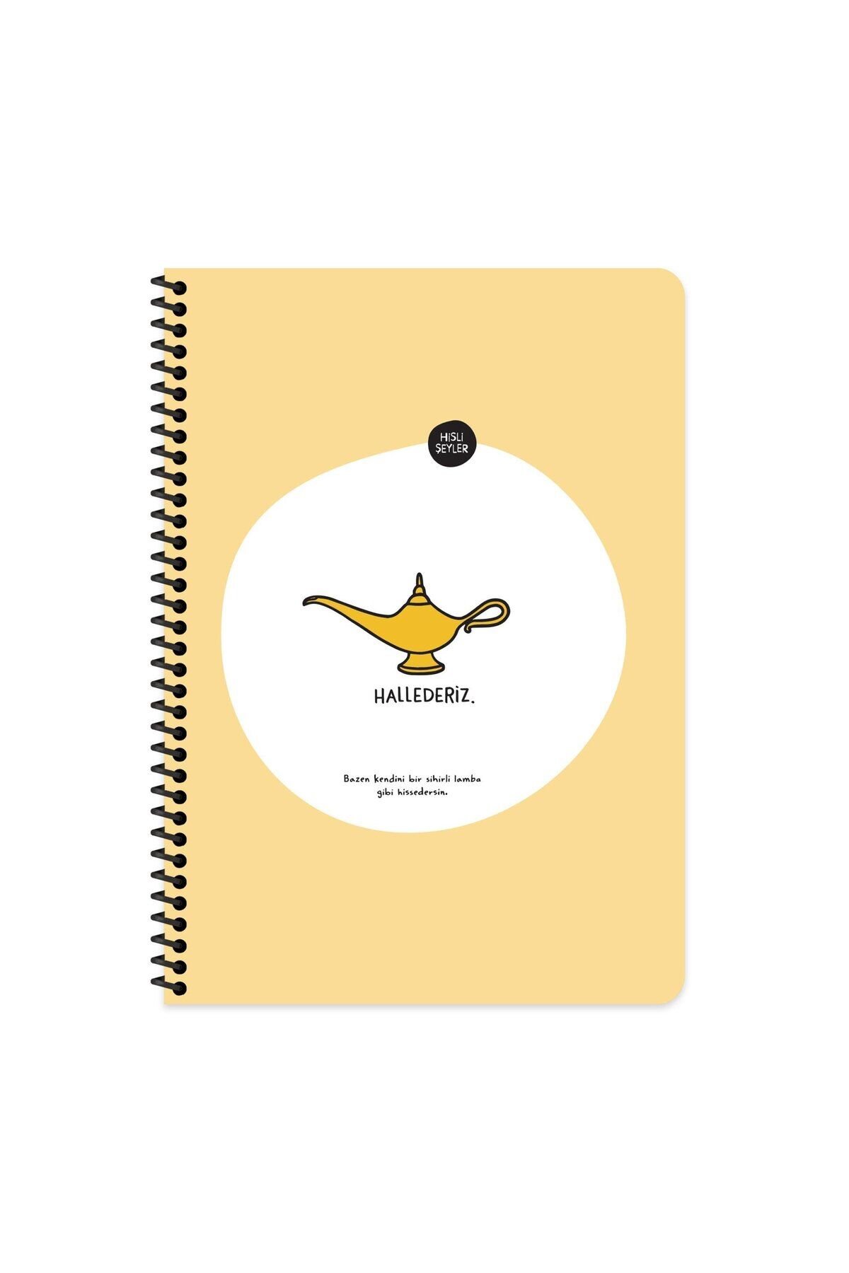 Hisli Şeyler A4 Çizgili Spiralli Stickerli Defter Hallederiz