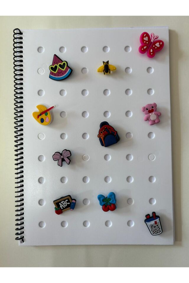 Adalinhome Charm Kapaklı A4 Spiralli Çizgili Defter (80 Yaprak)