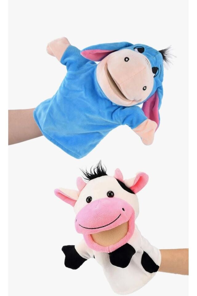 Peluş Hayvan El Kuklası Seti – Eğitici ve Eğlenceli Oyun Arkadaşı (8 Adet)