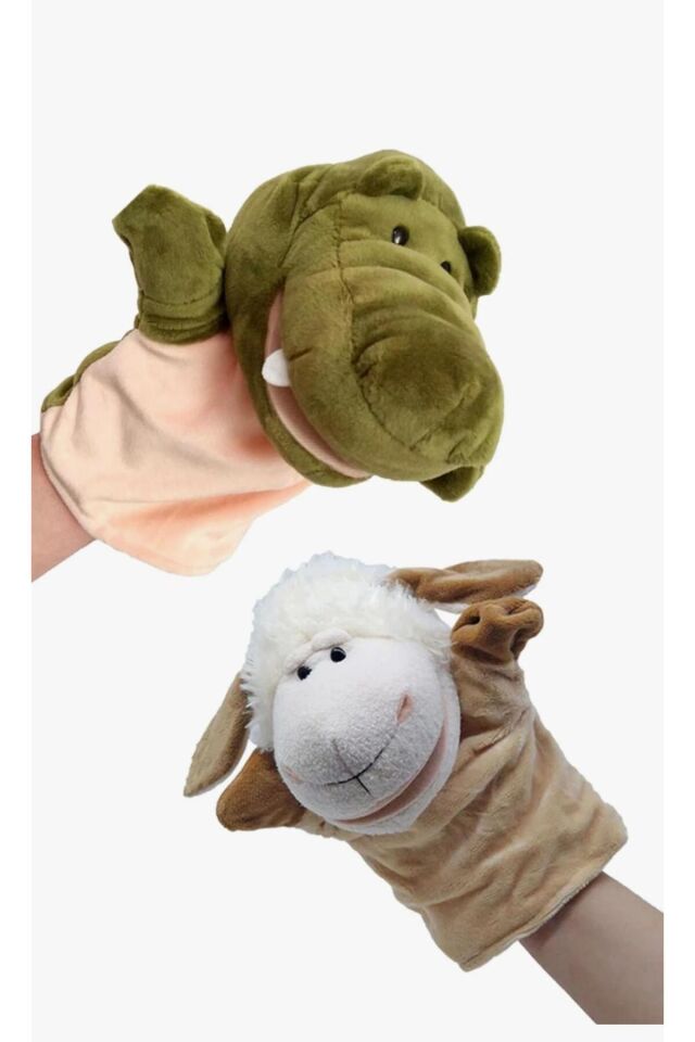 Peluş Hayvan El Kuklası Seti – Eğitici ve Eğlenceli Oyun Arkadaşı (2 Adet)