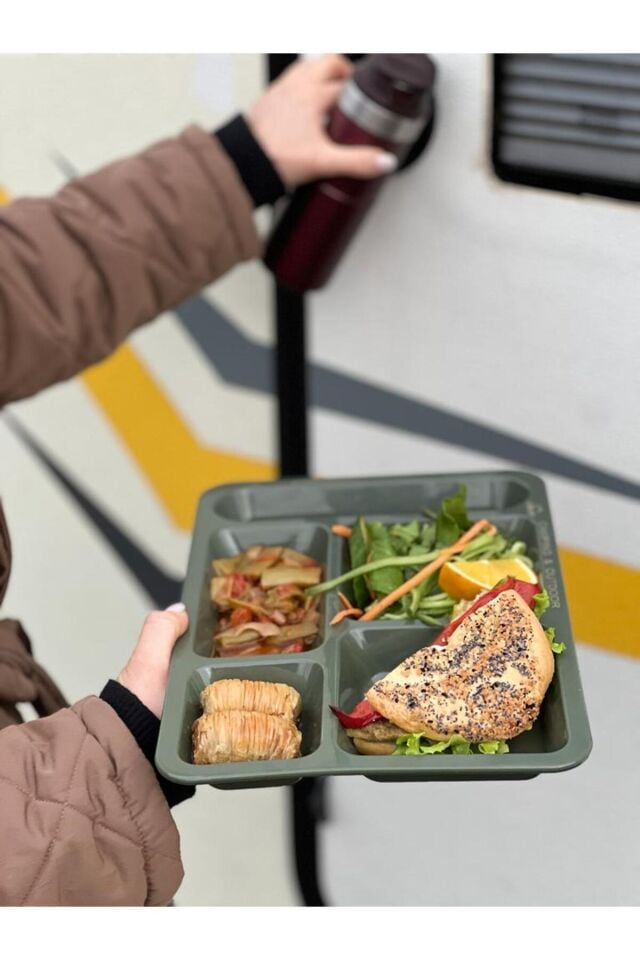 Polikarbon Kırılmaz Kamp Tabldot (2 Adet)