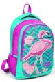 Coral High Kids Su Yeşili Pembe Simli Flamingo Desenli Üç Bölmeli Okul Sırt Çanta Seti 3''lü 14382