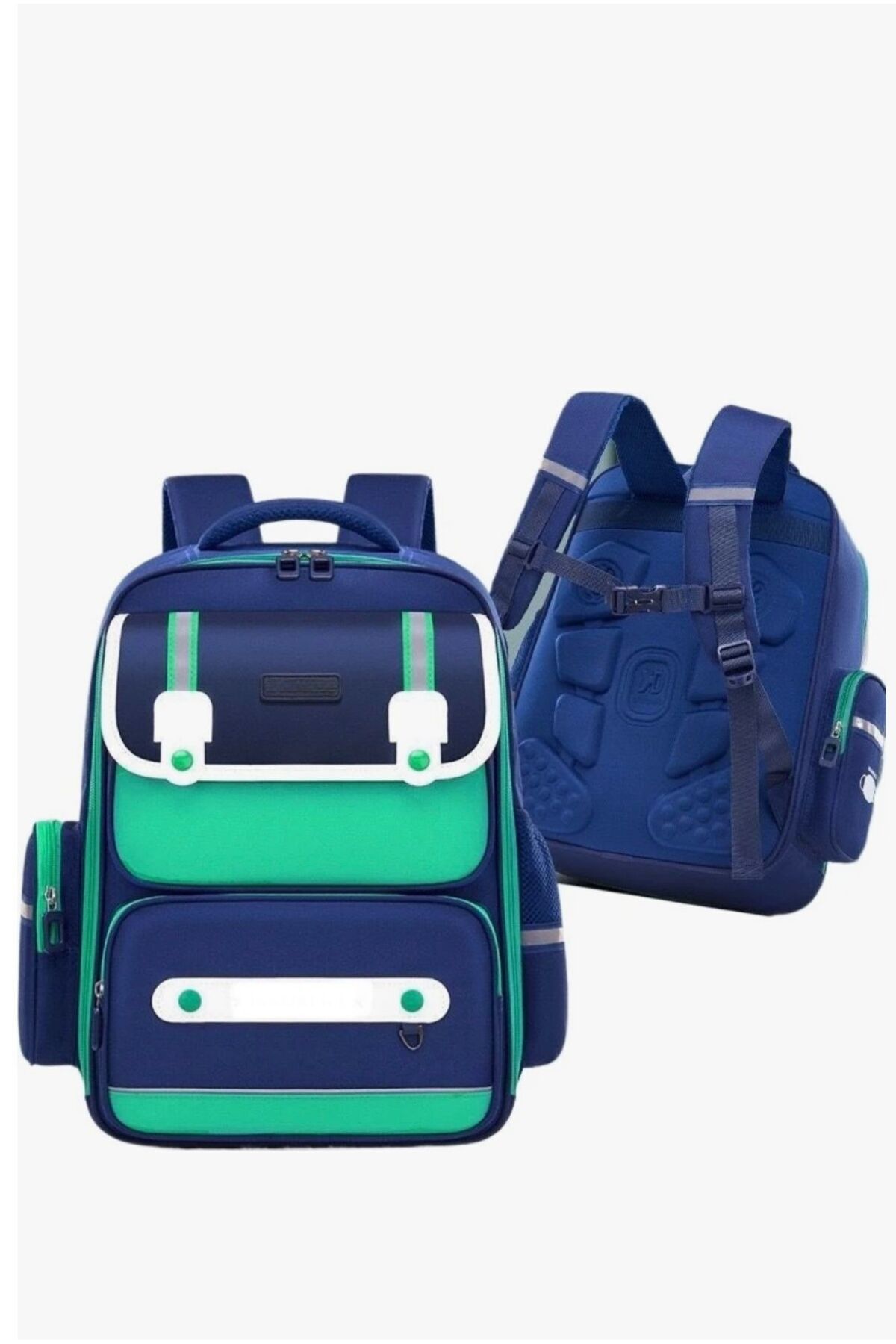 Color Bags Kolej Stil Sırt Çantası – Yeşil, Mor, Lacivert