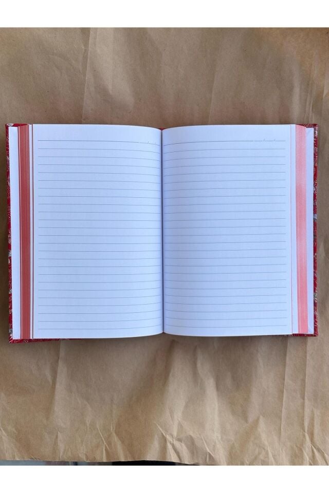 Atakids Lizy Deri Kapaklı Çiçek Desenli Çizgili Defter | 14x20 cm | 70 Yaprak | Sert Kapak |