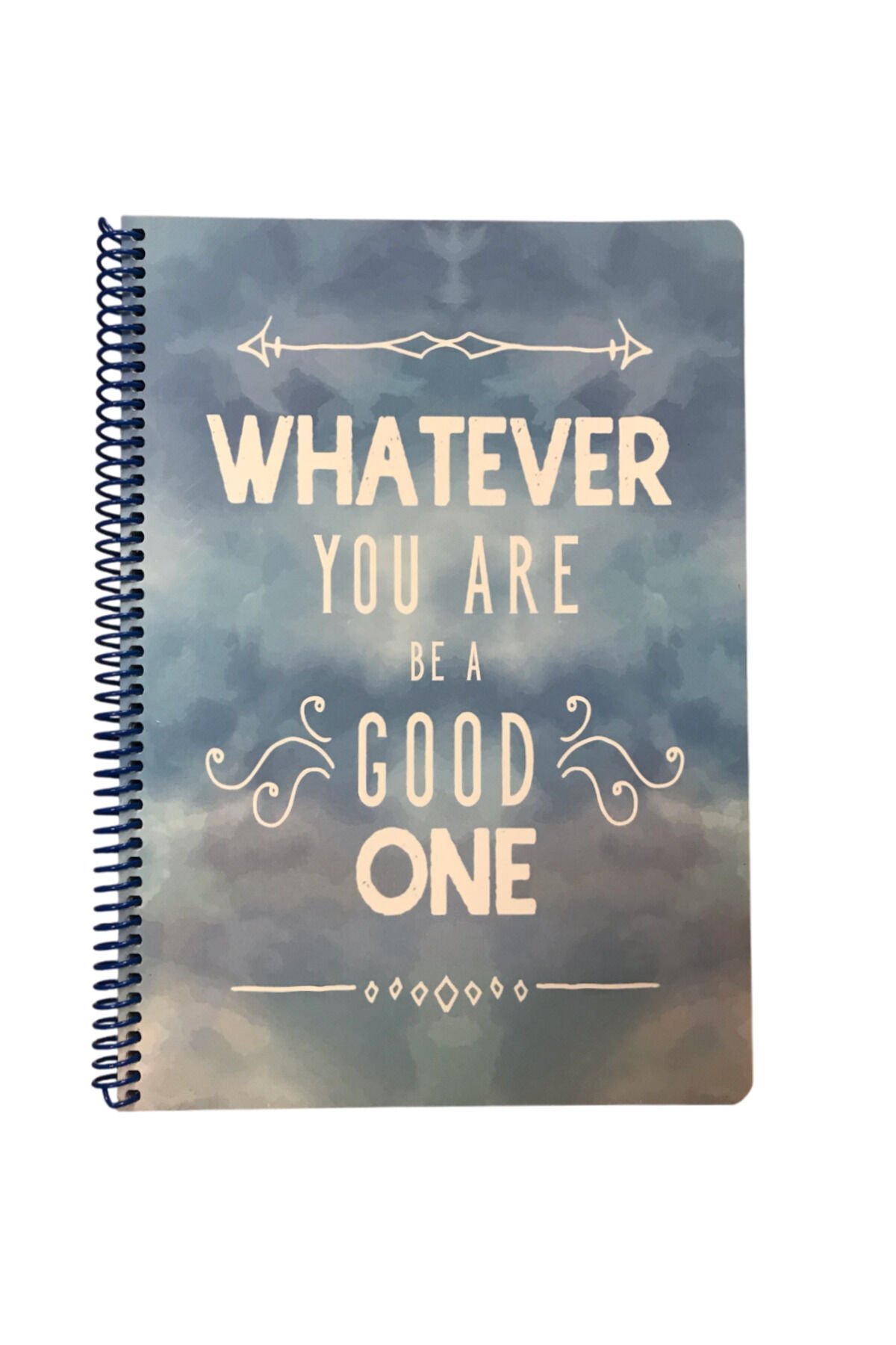 Atakids Lizy A4 Karton Kapak Spiralli İçi Renkli Çizgili Okul Defteri (100 Yaprak)