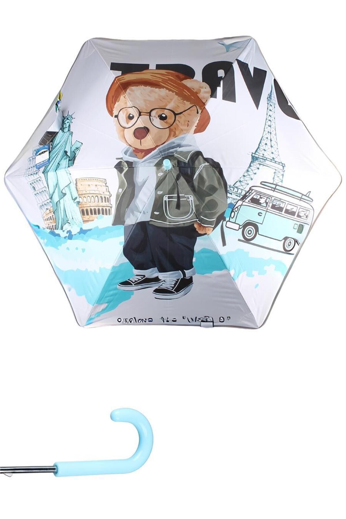 Marlux Fiber 6 Telli Dayanıklı Özel Tasarım Çocuk Şemsiyesi