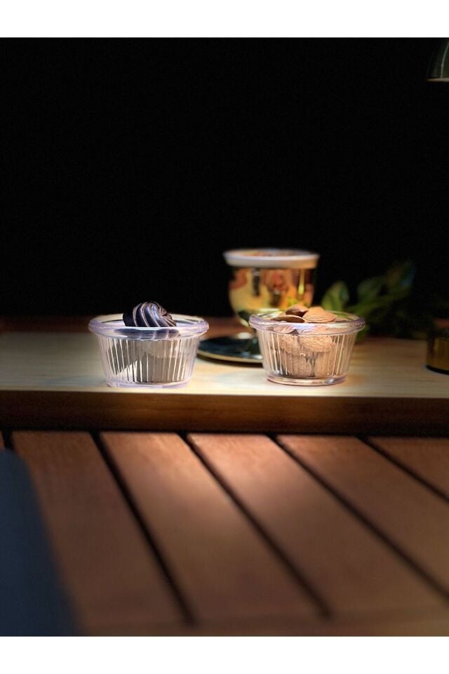 Reçellik Ve Kahve Yanı Kasesi ,sosluk,sunumluk Mini 6lı Şeffaf Renk