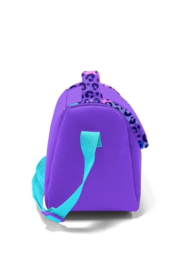 11874 KIDS PEMBE SU YEŞİLİ RENK GEÇİŞLİ THERMO BESLENME ÇANTASI Leopar
