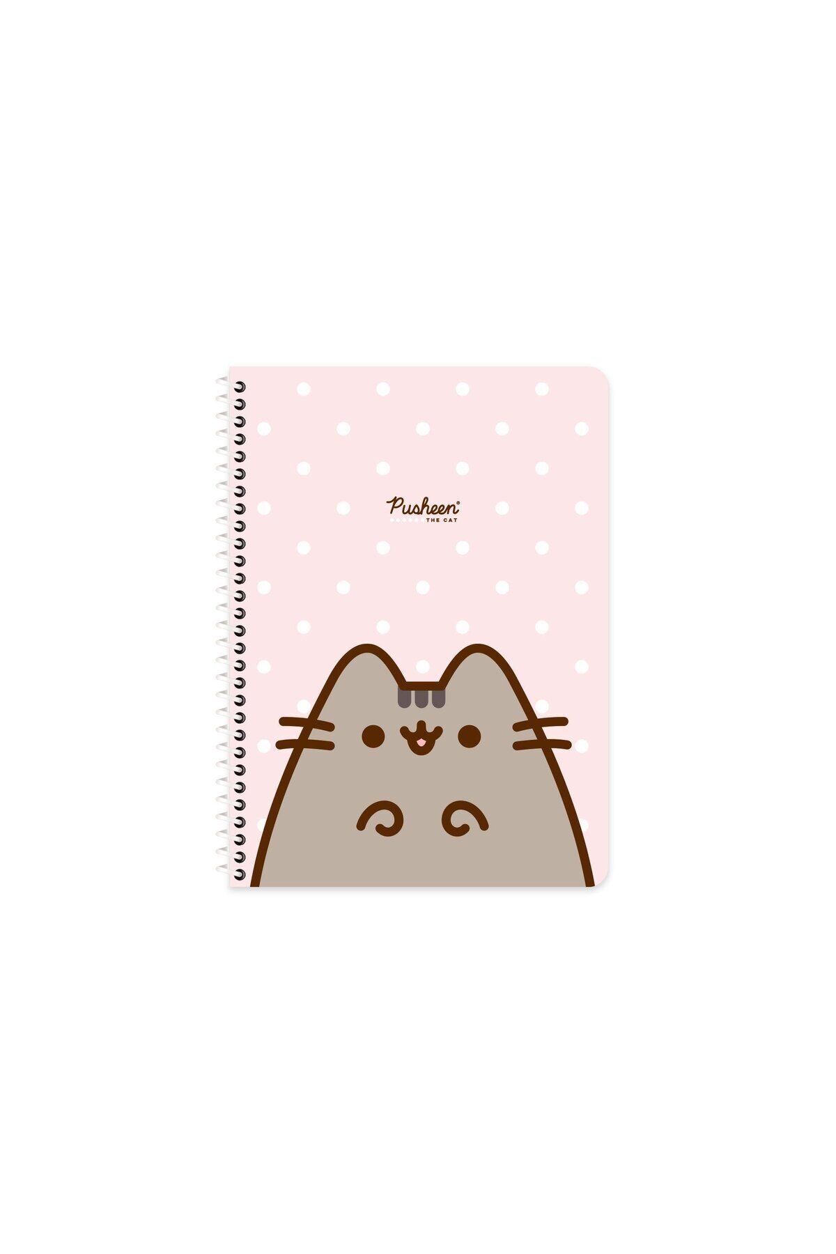 Keskin Color Pusheen A4 Çizgili Spiralli Defter – 80 Yaprak Kahverengi