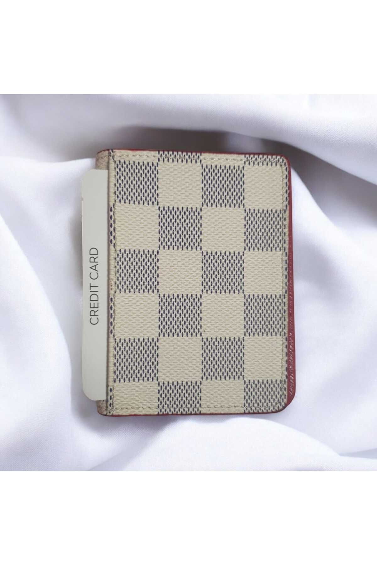 Musoo Hakiki Deri Unisex Dama Desenli Kartlık