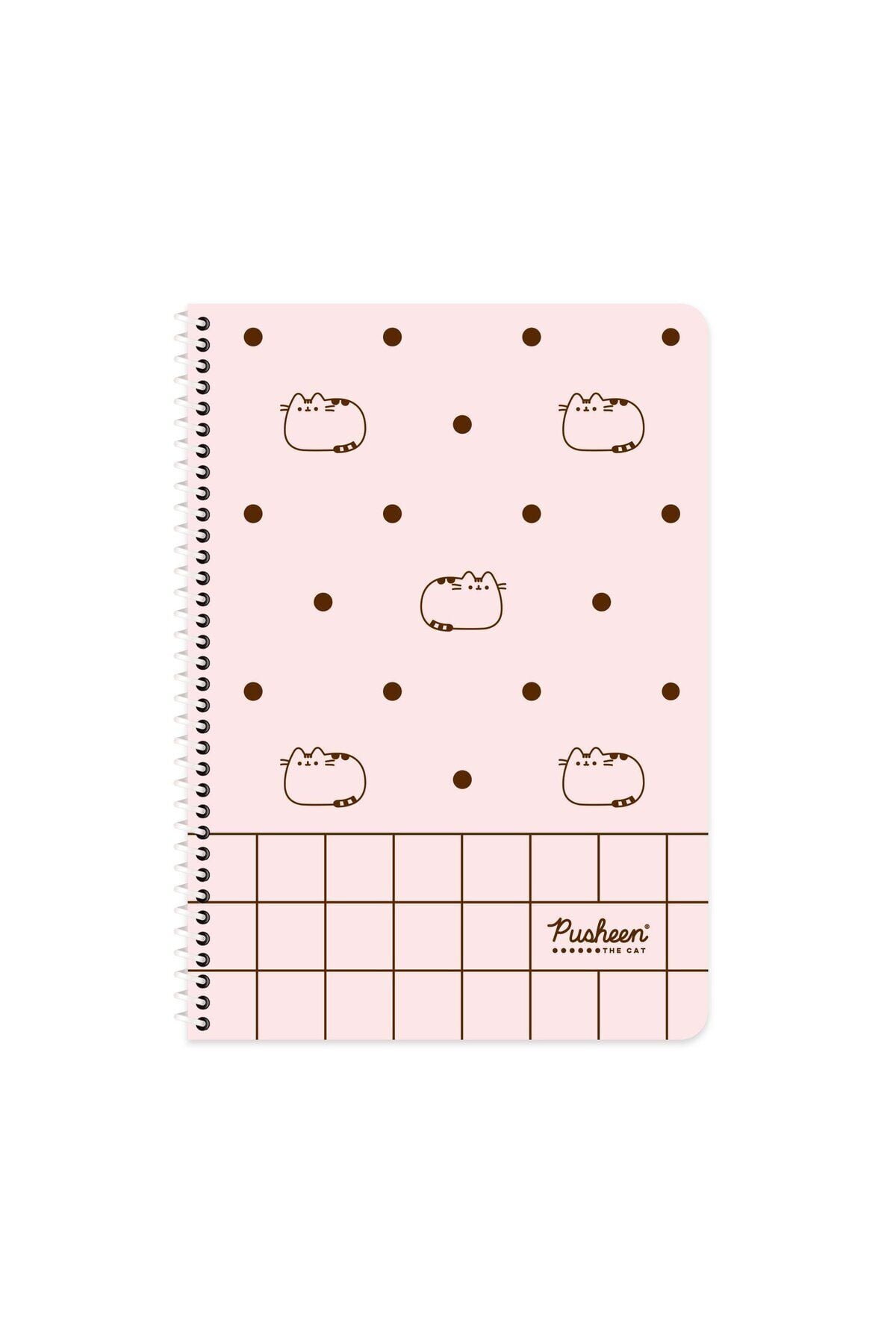 Keskin Color Pusheen A4 Çizgili Spiralli Defter – 80 Yaprak Pembe