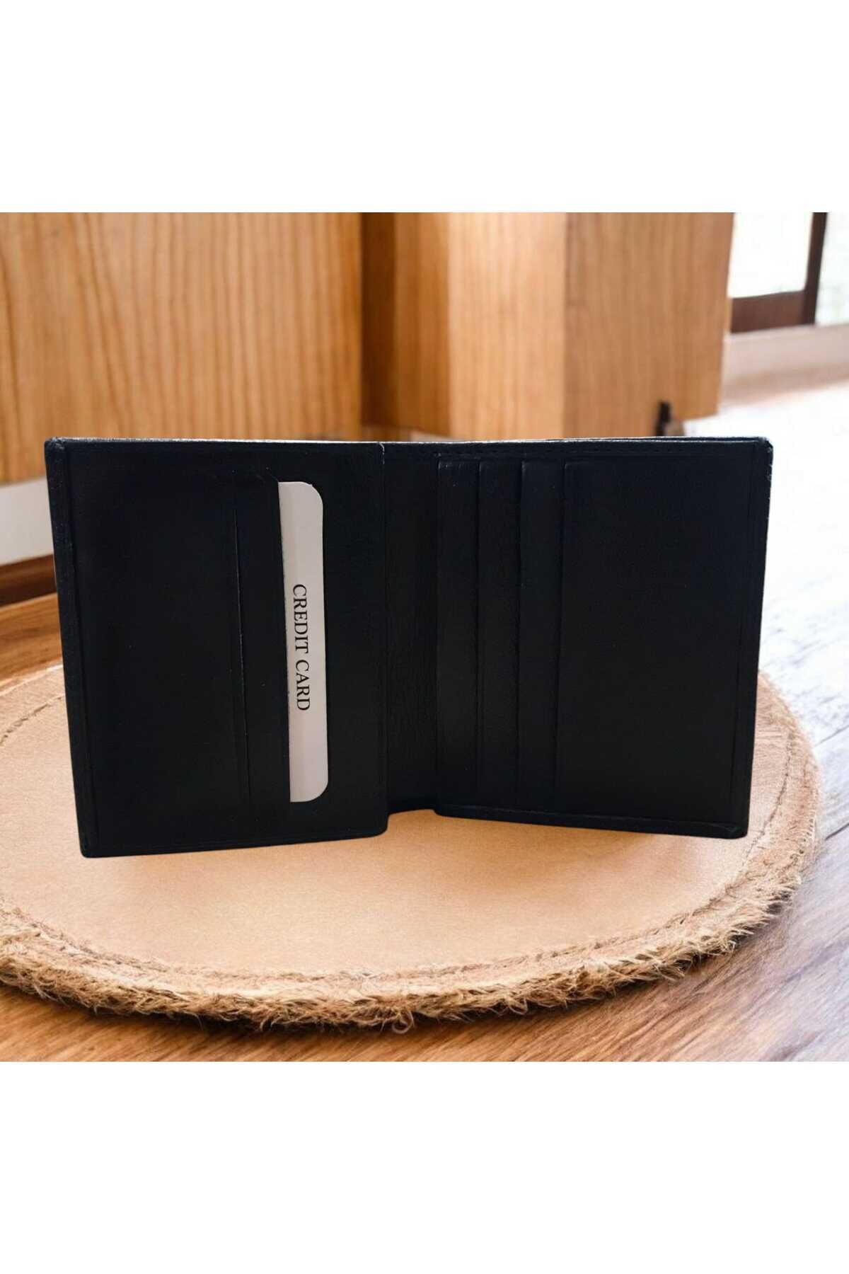 Musoo Klasik Dikey Deri Cüzdan / Hakiki Deri Musoo Erkek Cüzdan