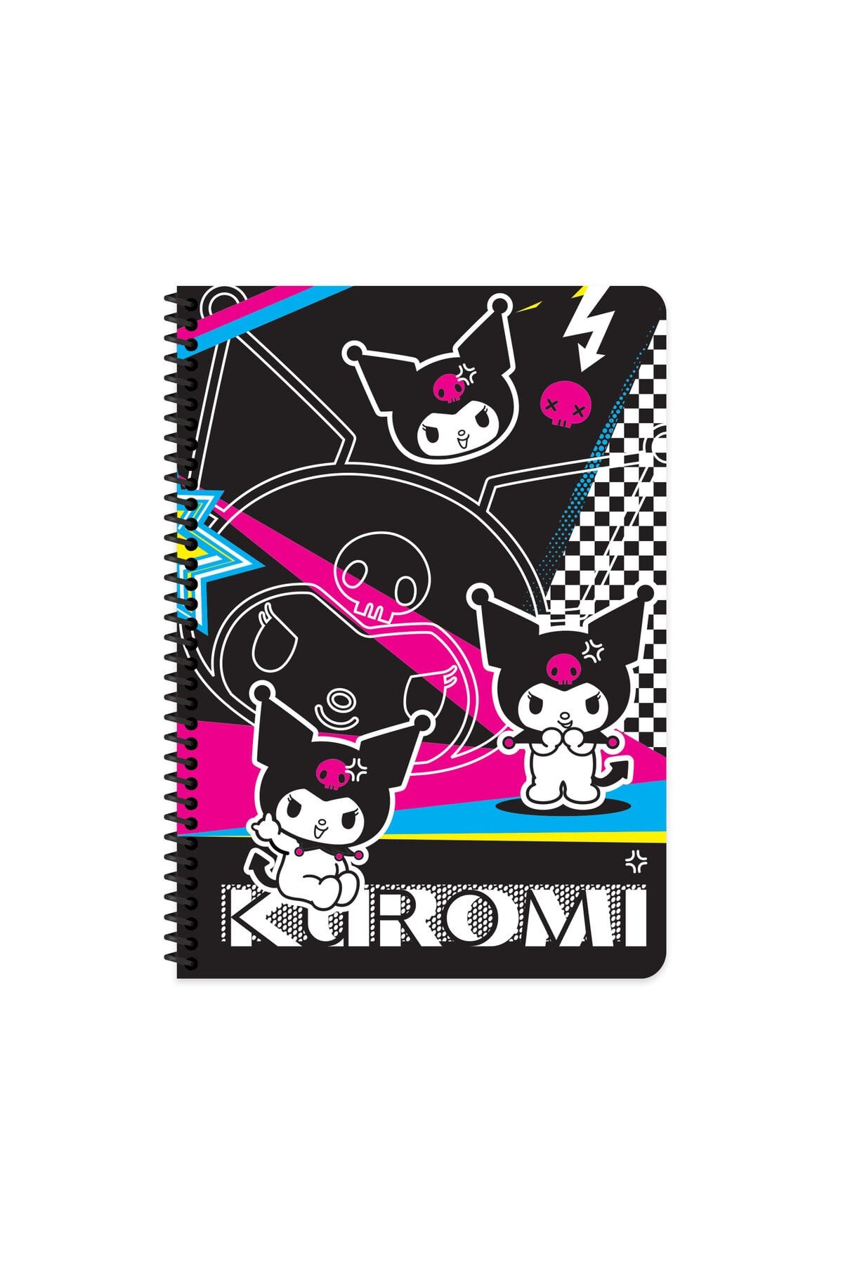 Keskin Color Kuromi Kareli Defter | 16,5 x 22,5 cm | Spiralli – 80 Yaprak Beyaz