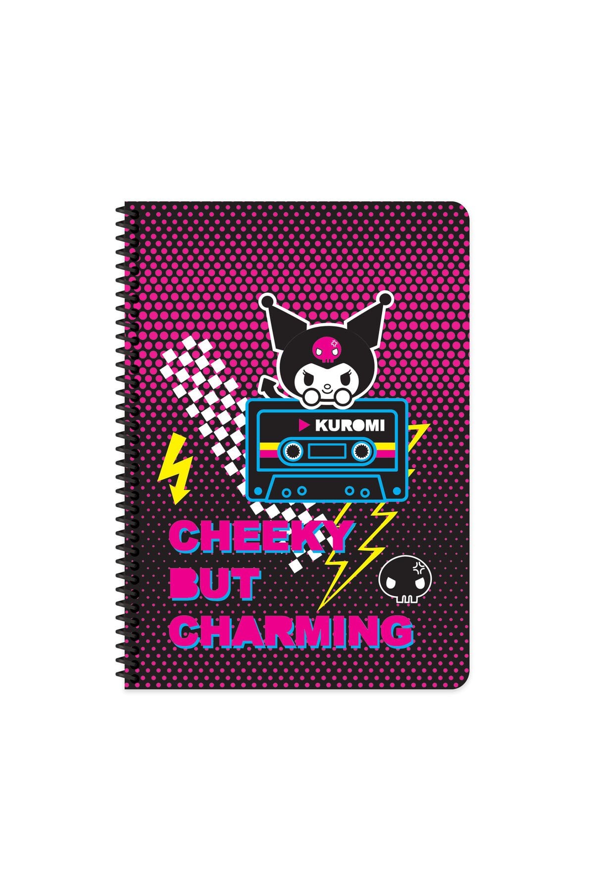 Keskin Color Kuromi Kareli Defter | 16,5 x 22,5 cm | Spiralli – 80 Yaprak Pembe
